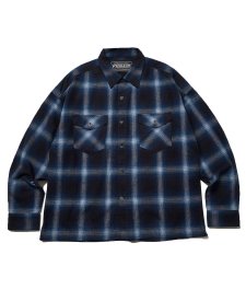 【30%OFF】DELUXE (デラックス) PENDLETON × DELUXE SHIRTS (オンブレチェックワークシャツ) BLUE
