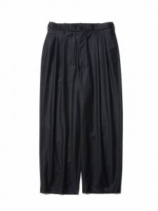 COOTIE (クーティー) CA/W Flannel 2 Tuck Wide Easy Trousers (カシミアウール2タックワイドイージーパンツ) Black