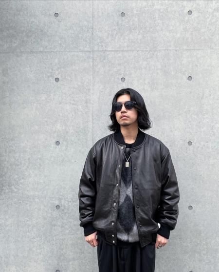 wackomaria leather varsity jacketスタジャン