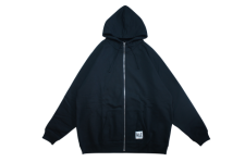 WAX (ワックス) Heavy oz zip hoodie (ジップフーディー) BLACK