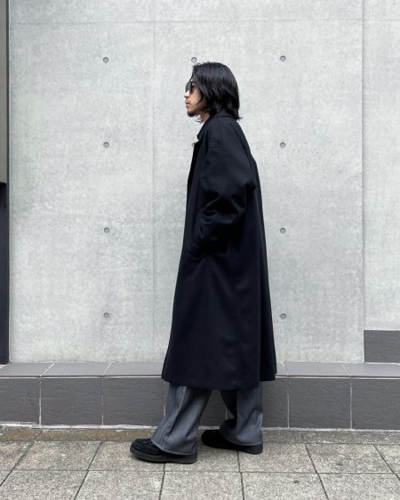 COOTIE (クーティー) CA/W Melton Chester Coat (カシミアウールメルトンチェスターコート) Black