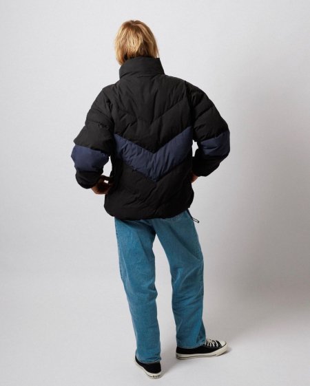 WAX(ワックス) New urban jacket ブラック ダウンジャケットブラック