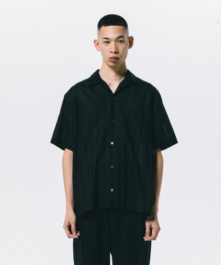 【24SS先行予約商品】ROTTWEILER (ロットワイラー) R9 STRIPE S/S SHIRT(ストライプシャツ) BLACK