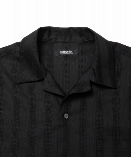 【24SS先行予約商品】ROTTWEILER (ロットワイラー) R9 STRIPE S/S SHIRT(ストライプシャツ) BLACK