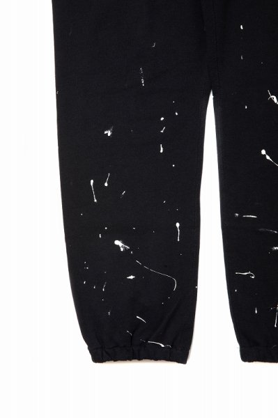 ROTTWEILER (ロットワイラー) R.W PAINTED SWEAT PANTS(ペイント加工スウェットパンツ) BLACK