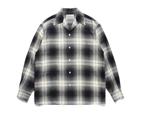 WACKO MARIA (ワコマリア) OMBRE CHECK OPEN COLLAR SHIRT L/S ( TYPE ...