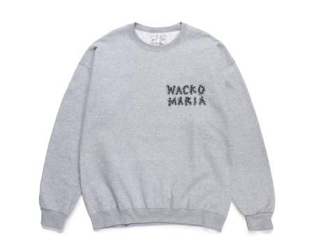 WACKO MARIA (ワコマリア) NECK FACE / CREW NECK SWEAT SHIRT ( TYPE-5  )(ネックフェイススウェットクルー) GRAY