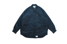 【残り1点】WAX (ワックス) Quilted lined shirts jacket (キルティングシャツジャケット) BLACK
