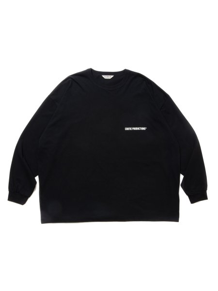 COOTIE (クーティー)Print Oversized L/S Tee (プリントオーバーサイズ長袖TEE) Black