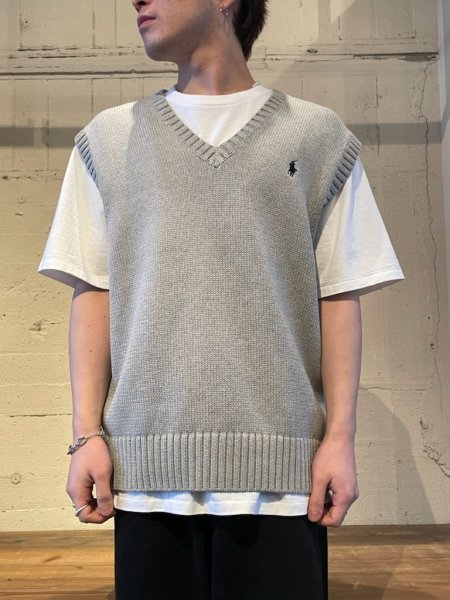 【残り2点】POLO RALPH LAUREN(ポロラルフローレン) ニットベスト GRAY