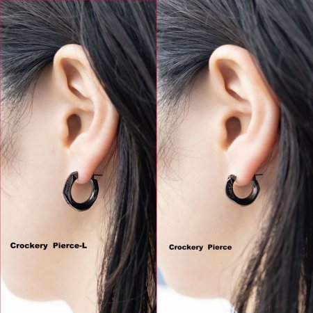 GARNI(ガルニ) Crockery Pierce (クロッケリーピアス) BLACK