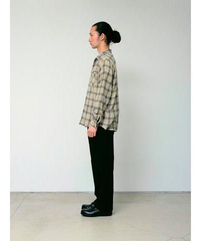 REMI RELIEF (レミレリーフ) オンブレネルチェックSHIRT OFF WHITE