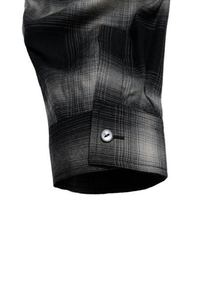 DELUXE (デラックス) PONTIAC (オンブレチェックオープンカラーシャツ