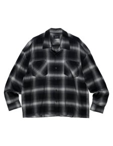 COOTIE (クーティー) Ombre Nel Check Zip Up Shirt (オンブレネル