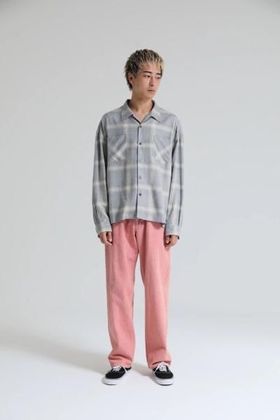 DELUXE PONTIAC オンブレチェックオープンカラーシャツ