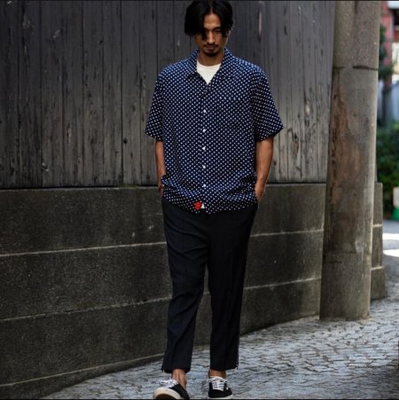 TONY TAIZSUN (トニータイズサン)DOT SHIRTS(ドットシャツ) NAVY