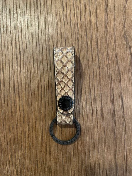 WACKO MARIA (ワコマリア) PYTHON LEATHER KEY HOLDER ( TYPE-1 ) (パイソンレザーキーホルダー)  BEIGE