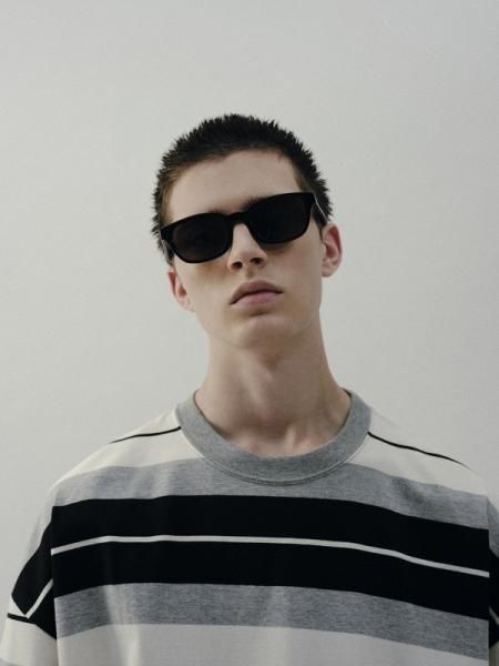COOTIE / Heavy Cotton Panel Border Rugger Shirt -Black x