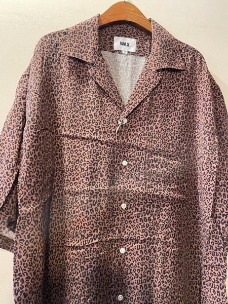 WAX レオパードオープンシャツ WAX (ワックス) Leopard open shirt(レオパードオープンカラー