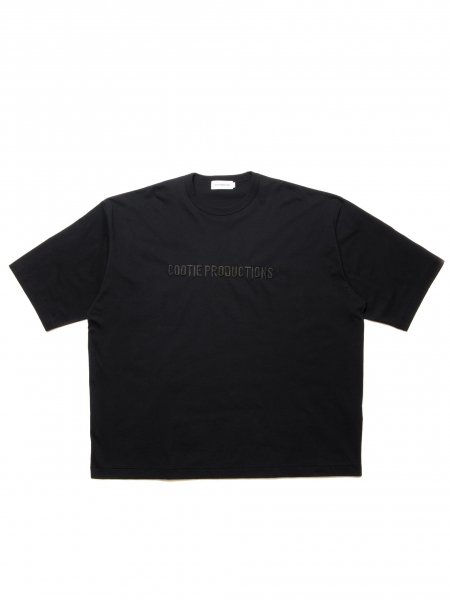 COOTIE PRODUCTIONS(クーティー) Oversized S/S Tee(Embroidery)(オーバーサイズS/S Tee)  Black