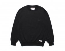 WACKO MARIA (拾ޥꥢ) COTTON KNIT CREW NECK SWEATER ( TYPE-2 )(åȥ󥯥롼ͥå˥å) BLACK