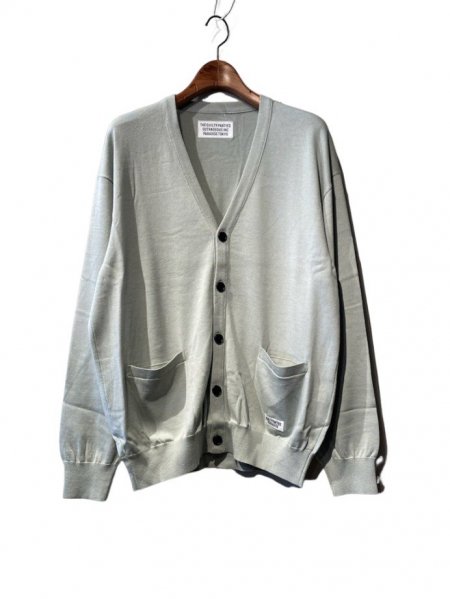 WACKO MARIA (ワコマリア) COTTON KNIT CARDIGAN ( TYPE-1 )(コットンカーディガン) GRAY