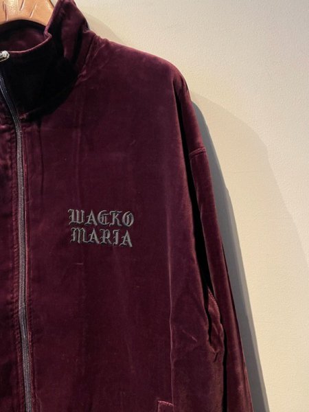 WACKO MARIA (ワコマリア) VELVET TRACK JACKET ( TYPE-1 )(ベルベットトラックジャケット) BURGUNDY