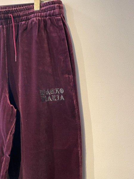 WACKO MARIA (ワコマリア) VELVET TRACK PANTS(ベルベットトラックパンツ) BURGUNDY