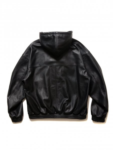 COOTIE (クーティー) Leather Zip Hoodie(レザージップフーディ) Black