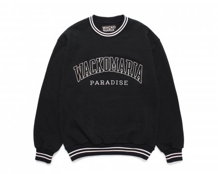 WACKO MARIA (ワコマリア) HEAVY WEIGHT CREW NECK SWEAT SHIRT ( TYPE-1  )(ヘビーウェイトスウェット) BLACK