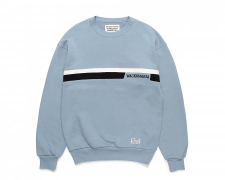 WACKO MARIA (ワコマリア) MIDDLE WEIGHT CREW NECK SWEAT SHIRT ( TYPE-3 )(ミドルウェイトスウェット)  BLUE