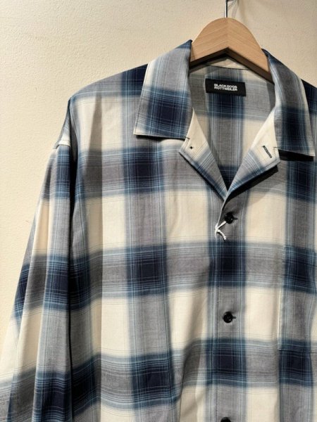 ROTTWEILER (ロットワイラー)R9 OMBRE OPENCOLLAR SHIRT(オンブレチェックシャツ) BLUE