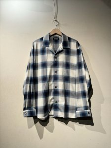 ڻĤ2ROTTWEILER (åȥ磻顼)R9 OMBRE OPENCOLLAR SHIRT(֥å) BLUE