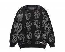 WACKO MARIA (拾ޥꥢ) 56 TATTOO STUDIO / JACQUARD SWEATER ( TYPE-1 )(56 TATTOO㥬ɥ˥å) BLACK