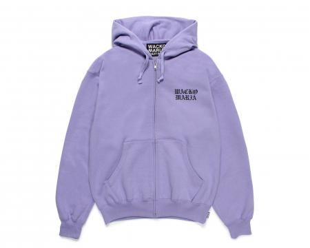 WACKO MARIA (ワコマリア) HEAVY WEIGHT FULL ZIP HOODED SWEAT SHIRT ( TYPE-1  )(ヘビーウェイトジップパーカー) PURPLE