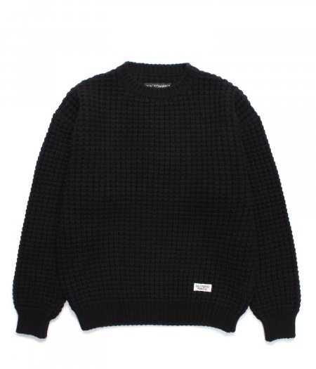 WACKO MARIA (ワコマリア) WAFFLE KNIT SWEATER(ワッフルニットセーター) BLACK