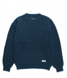 ڻĤ1WACKO MARIA (拾ޥꥢ) WAFFLE KNIT SWEATER(åե˥åȥ) GREEN