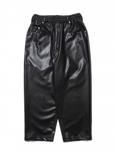 ڻĤ1COOTIE (ƥ) Faux Leather 5 Pocket Wide Easy Pants(ӡ쥶磻ɥѥ) Black