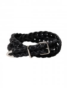 ڻĤ1COOTIE (ƥ) Leather Braid Belt(쥶֥쥤ɥ٥) Silver