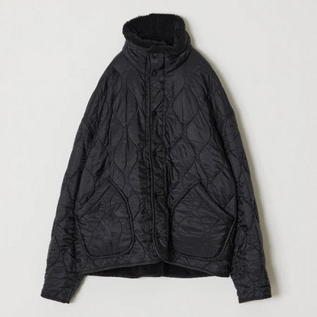 REMI RELIEF (レミレリーフ) ナイロンリップボアリバーシブルJKT BLACK