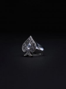 ڻĤ1ANTIDOTE BUYERS CLUB (ɡȥХ䡼) Engraved Spade Ring(󥰥쥤ɥڡɥ) Silver