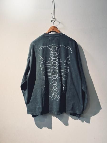 REMI RELIEF(レミレリーフ) HARD SP加工20/-天竺ロンT(BONE) BLACK