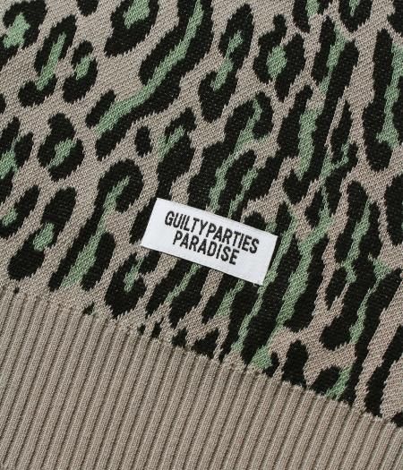 WACKO MARIA (ワコマリア) LEOPARD KNIT POLO SHIRT (TYPE-2