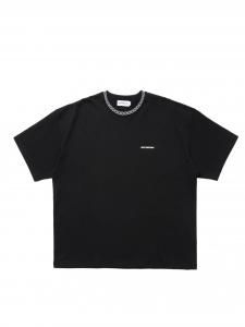 COOTIE PRODUCTIONS(ƥץ)Jacquard Neck S/S Tee(㥬ɥͥåS/S Tee) Black