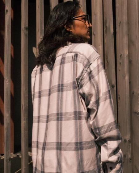 DELUXE (デラックス) PONTIAC(オンブレシャツ) NAVY
