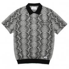 WACKO MARIA (拾ޥꥢ) PYTHON KNIT POLO SHIRT (ѥ˥åȥݥ) GRAY