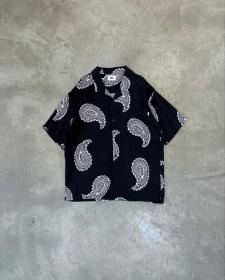 WAX (å) Paisley shirts(ڥ꡼)BLACK
