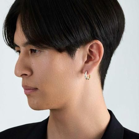 GARNI フープピアス 2ペアセット Crockery Pierce - BLACK | GARNI ONLINE STORE