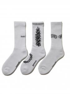 ANTIDOTE BUYERS CLUB(ɡȥХ䡼) 3 Pack Socks(3ѥåå) White