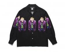 WACKO MARIA (拾ޥꥢ) THE DARK KNIGHT TRILOGY / L/S HAWAIIAN SHIRT ( TYPE-1 )(ʥL/S) BLACK